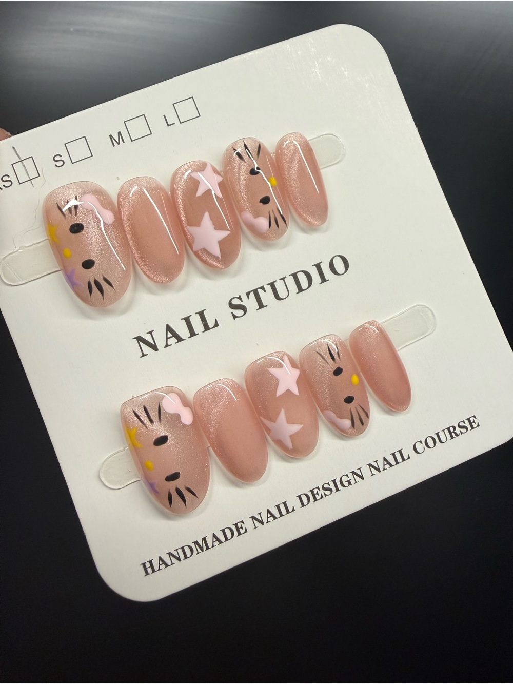 Hello Kitty Pink Star Press-On Nail Set Xsmall